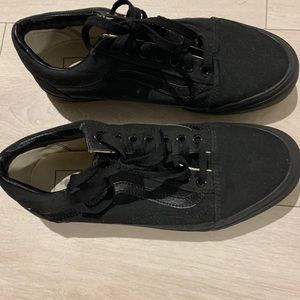 All Black Old School Vans.